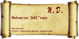 Moharos Dénes névjegykártya