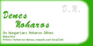 denes moharos business card